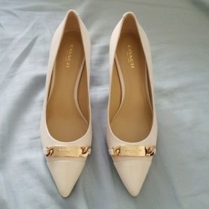 Coach Soft White Heels